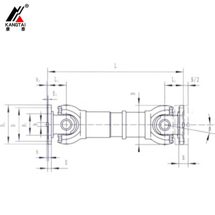 SWP G型（有伸縮超短型）部分軸承座十字軸式萬向聯(lián)軸器