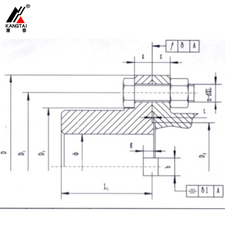 SWP 型萬向聯(lián)軸器與相配法蘭的聯(lián)結(jié)尺寸