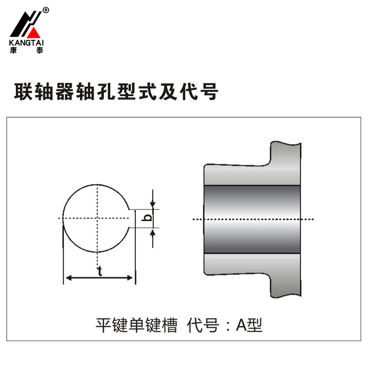 聯(lián)軸器軸孔平鍵單鍵槽 代號A型